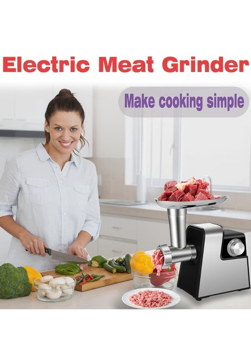 ET-LIFE Meat Mincer/Grinder/Kibbeh Maker, 2800W, MG-S6, Black, Stainless steel blade - Image 2